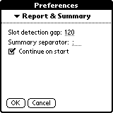 Preference pane for Summary view