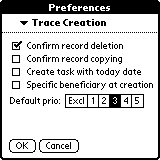 Preference pane for time records